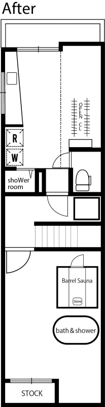 これがサウナ付きワンルーム。